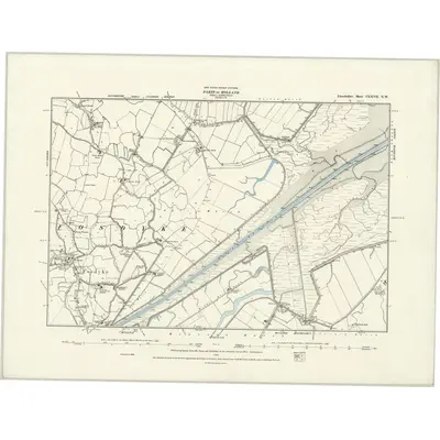 1886 Map of Lincolnshire CXXVII.NW, 1888 Print