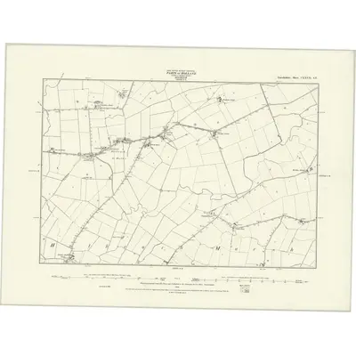 1886 Map of Lincolnshire CXXVII.SE, 1888 Print