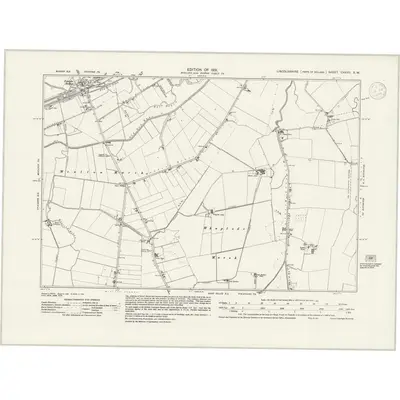 1929 Map of Lincolnshire CXXVII.SW, 1940 Print