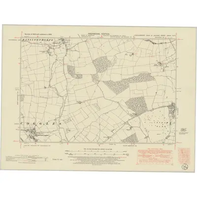 1950 Map of Lincolnshire CXXXI.NE, 1951 Print
