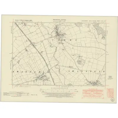 1950 Map of Lincolnshire CXXXI.SE, 1952 Print