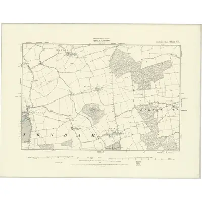 1886 Map of Lincolnshire CXXXII.NW, 1888 Print
