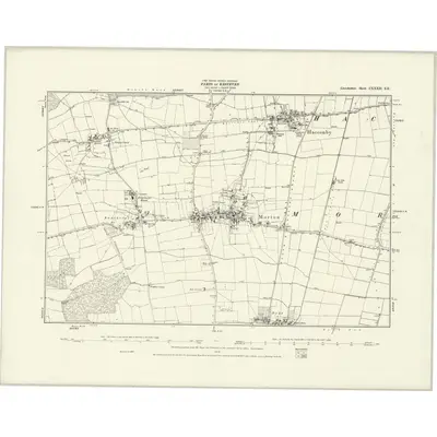 1887 Map of Lincolnshire CXXXII.SE, 1888 Print