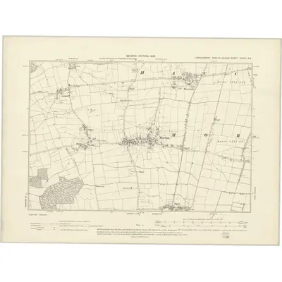 1903 Map of Lincolnshire CXXXII.SE, 1905 Print