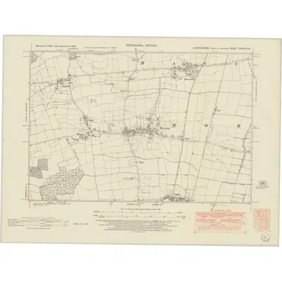 1950 Map of Lincolnshire CXXXII.SE, 1951 Print