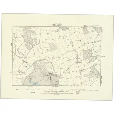 1886 Map of Lincolnshire CXXXII.SW, 1888 Print