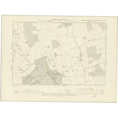1903 Map of Lincolnshire CXXXII.SW, 1905 Print