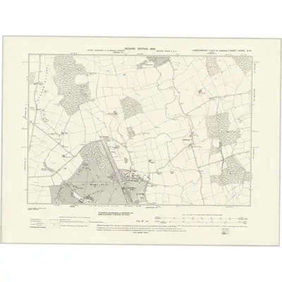 1903 Map of Lincolnshire CXXXII.SW, 1931 Print