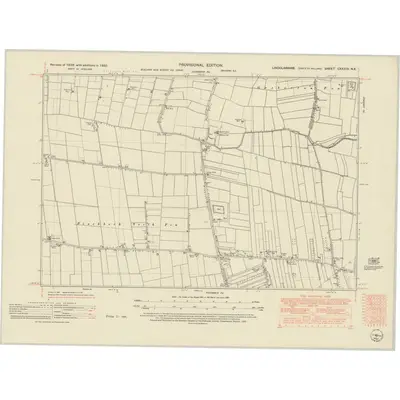 1950 Map of Lincolnshire CXXXIII.NE, 1952 Print