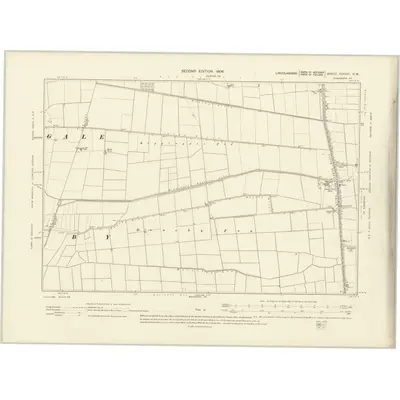 1903 Map of Lincolnshire CXXXIII.NW, 1906 Print