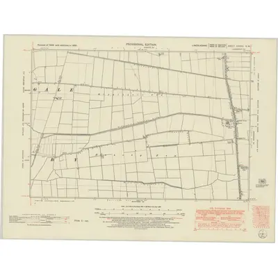 1950 Map of Lincolnshire CXXXIII.NW, 1951 Print