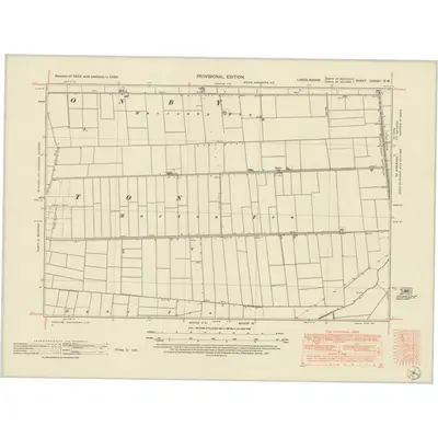 1950 Map of Lincolnshire CXXXIII.SW, 1951 Print