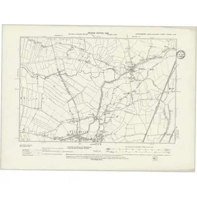 1903 Map of Lincolnshire CXXXIV.NW, 1935 Print