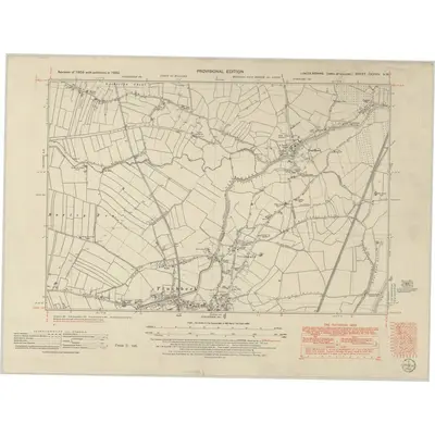 1950 Map of Lincolnshire CXXXIV.NW, 1951 Print