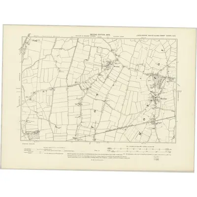 1903 Map of Lincolnshire CXXXIV.SE, 1906 Print