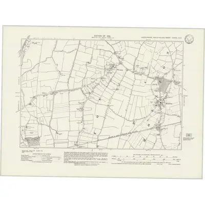 1929 Map of Lincolnshire CXXXIV.SE, 1932 Print