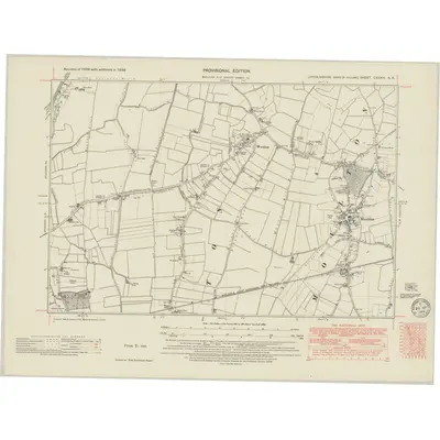 1938 Map of Lincolnshire CXXXIV.SE, 1949 Print