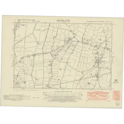 1950 Map of Lincolnshire CXXXIV.SE, 1951 Print