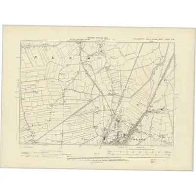 1903 Map of Lincolnshire CXXXIV.SW, 1906 Print