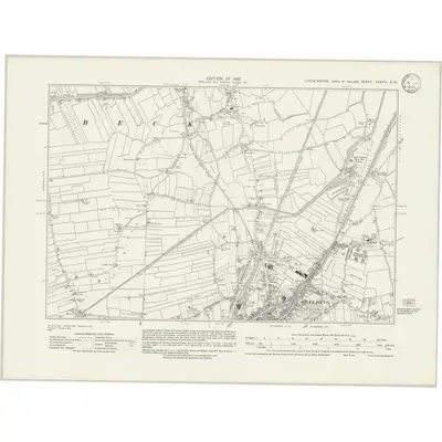 1929 Map of Lincolnshire CXXXIV.SW, 1932 Print