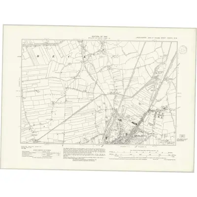 1929 Map of Lincolnshire CXXXIV.SW, 1937 Print