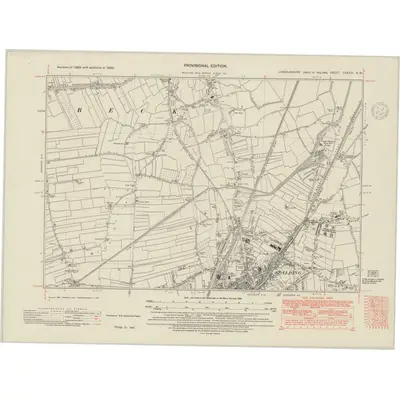 1938 Map of Lincolnshire CXXXIV.SW, 1948 Print
