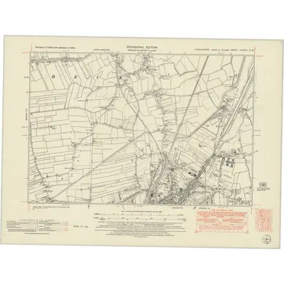 1950 Map of Lincolnshire CXXXIV.SW, 1951 Print