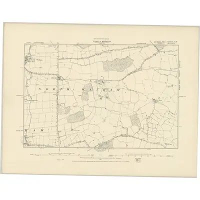 1886 Map of Lincolnshire CXXXIX.NW, 1887 Print