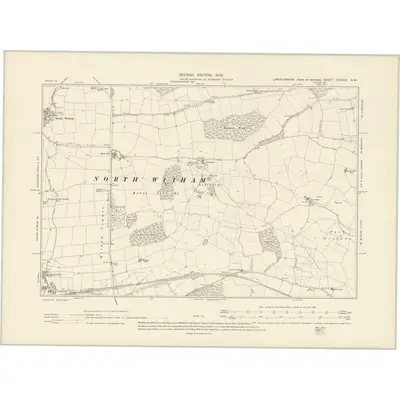 1902 Map of Lincolnshire CXXXIX.NW, 1905 Print