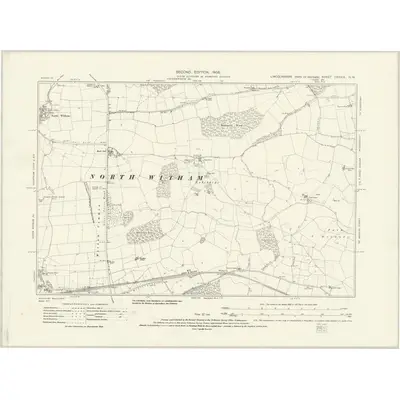 1902 Map of Lincolnshire CXXXIX.NW, 1931 Print