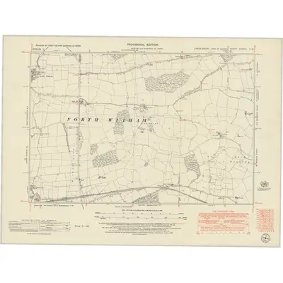 1950 Map of Lincolnshire CXXXIX.NW, 1951 Print