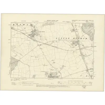 1903 Map of Lincolnshire CXXXIX.SE, 1905 Print