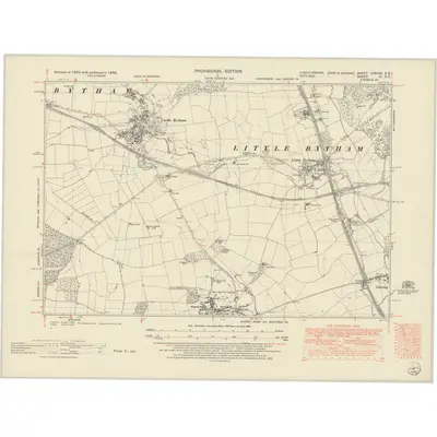 1950 Map of Lincolnshire CXXXIX.SE, 1952 Print