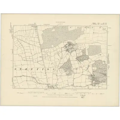 1884 Map of Lincolnshire CXXXIX.SW, 1887 Print