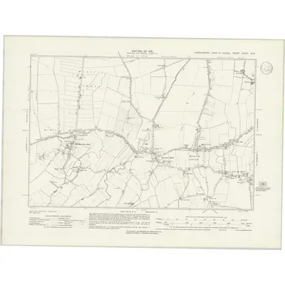 1929 Map of Lincolnshire CXXXV.NW, 1940 Print