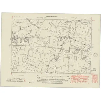 1938 Map of Lincolnshire CXXXV.SE, 1948 Print