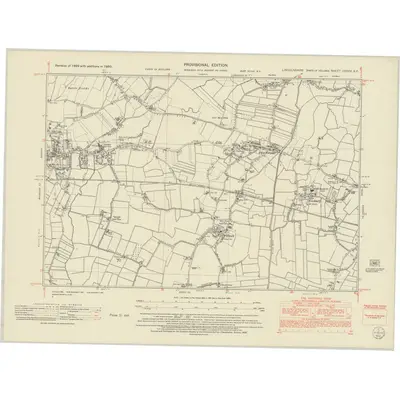 1950 Map of Lincolnshire CXXXV.SE, 1952 Print