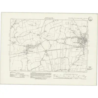 1929 Map of Lincolnshire CXXXV.SW, 1932 Print
