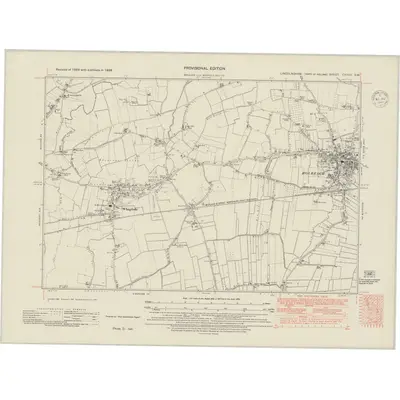 1938 Map of Lincolnshire CXXXV.SW, 1948 Print