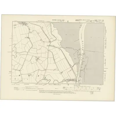 1903 Map of Lincolnshire CXXXVI.NE, 1906 Print