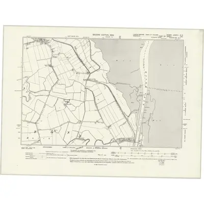 1903 Map of Lincolnshire CXXXVI.NE, 1932 Print