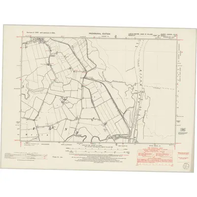 1950 Map of Lincolnshire CXXXVI.NE, 1952 Print