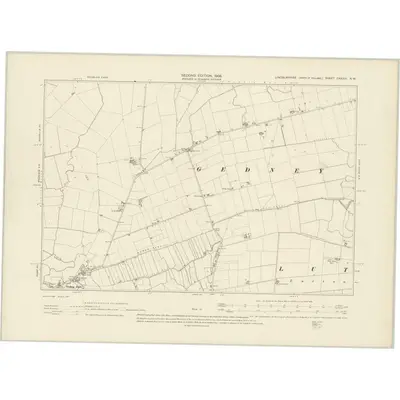1903 Map of Lincolnshire CXXXVI.NW, 1905 Print