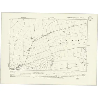 1903 Map of Lincolnshire CXXXVI.NW, 1933 Print