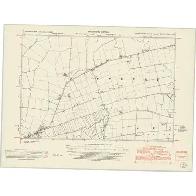 1950 Map of Lincolnshire CXXXVI.NW, 1952 Print