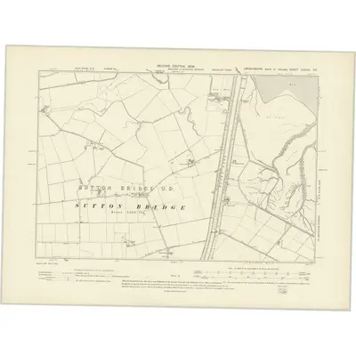 1903 Map of Lincolnshire CXXXVI.SE, 1906 Print