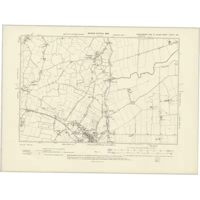 1903 Map of Lincolnshire CXXXVI.SW, 1906 Print