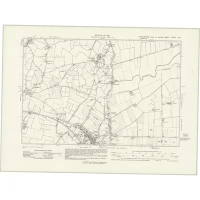 1929 Map of Lincolnshire CXXXVI.SW, 1931 Print