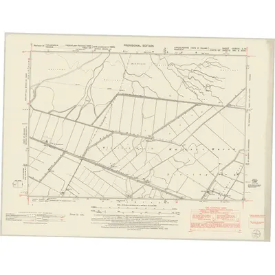 1950 Map of Lincolnshire CXXXVII.SW, 1953 Print