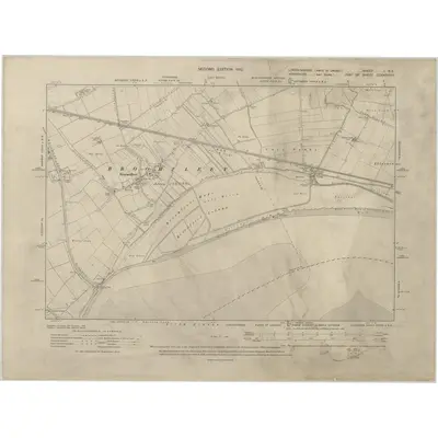 1906 Map of Lincolnshire I.SE, 1910 Print